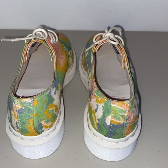 Dr. Martens 5 White Green Blue V Lester MTD Oxfords Tie-Dye Canvas Upper Lace-Up - Picture 9 of 12